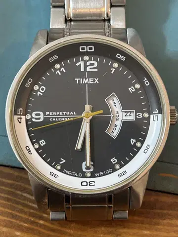 TIMEX 퍼페츄얼 달력 손목시계 정크 제품