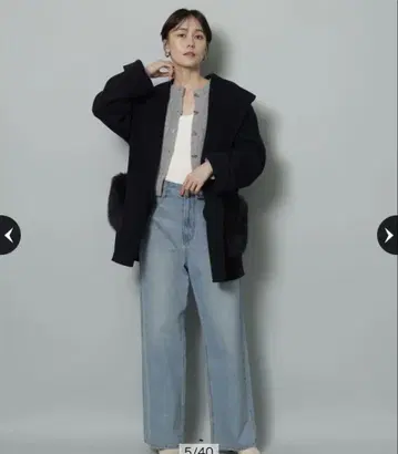와이드 데님 팬츠 라이트 블루 SS 0