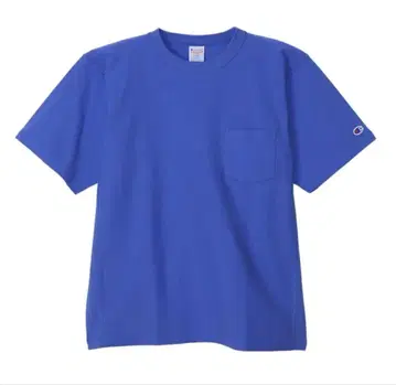 챔피온 숏 슬리브 포켓 티셔츠 위스테리아 블루 XL 사이즈
