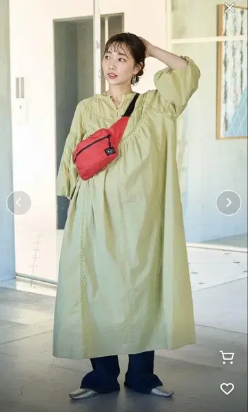 인도 사다리 레이스 절개 원피스