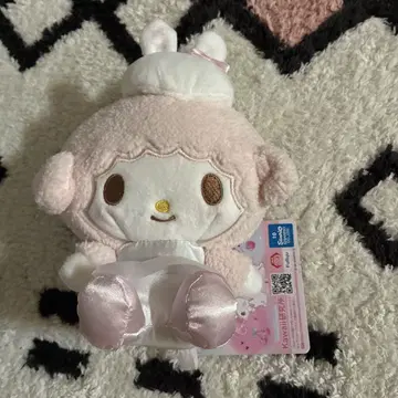 산리오 화이트 베레모 봉제 인형 마이 스위트 피아노