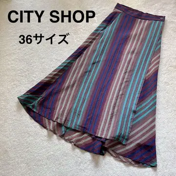 CITY SHOP 시티샵 맥시 길이 스커트 스트라이프 M 사이즈