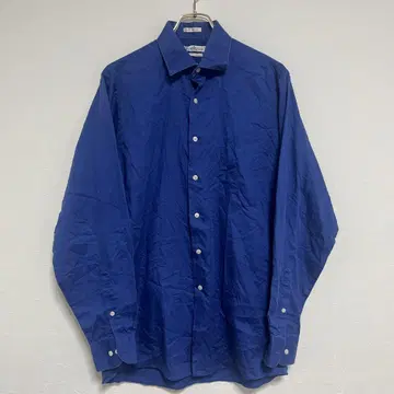 반후젠 VAN HEUSEN us 구제 의류 긴팔 셔츠 무지 블루 계열