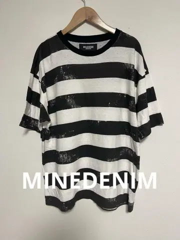 WILDSIDE 마인 데님 스트라이프 티셔츠 반팔 M