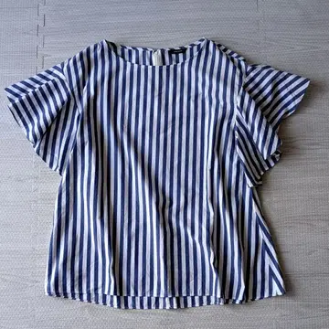 저널 스탠다드 브로드 무지 스트라이프 프릴 블라우스 스트라이프