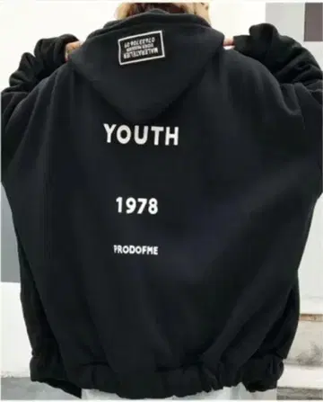 YOUTH 1978 PRODOFME 블랙 후디