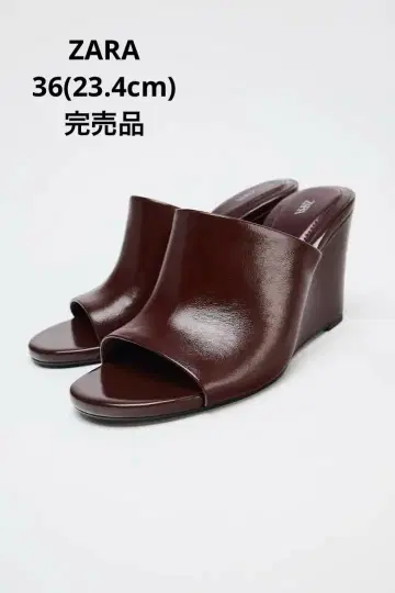 ZARA 자라 가죽 웨지 샌들 36 23.4cm 완판템