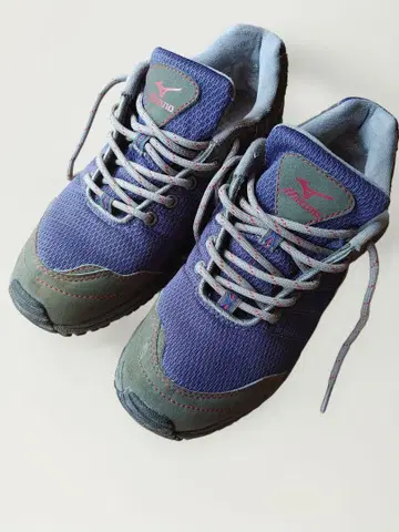 Mizuno 트레킹 슈즈 22.5cm 보라색/그레이