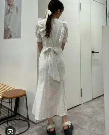 레이디 아젤 체크 머메이드 원피스