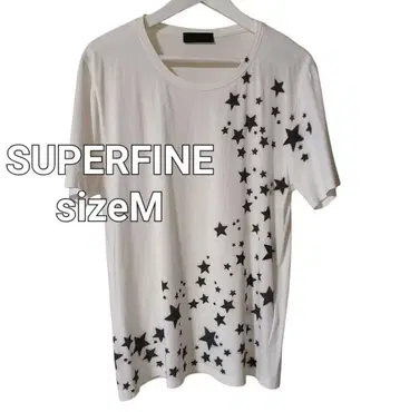 SUPERFINE 스타 티셔츠 M 사이즈 화이트