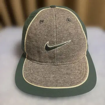 90s NIKE 나이키 스우시 로고 캡 그레이/그린