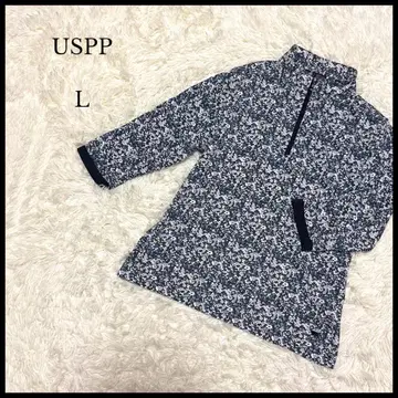 새상품급 [USPP] 유에스피피 하프 지퍼 상의 L 올 패턴 여성용
