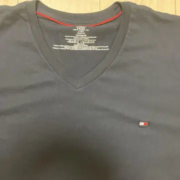 타미힐피거 네이비 V넥 티셔츠 XL