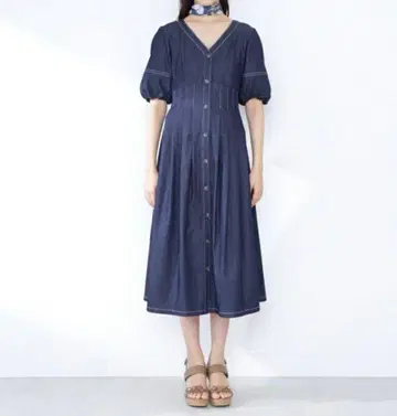 새상품급 JILL BY JILLSTUART 턱 허리 원피스