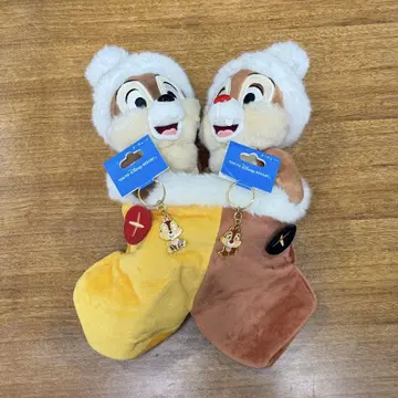 칩과 데일 봉제 인형 크리스마스 양말