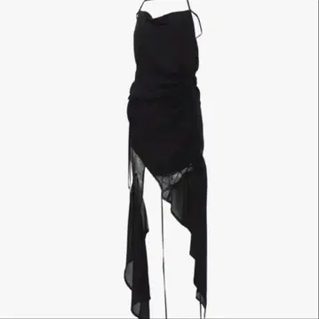 theredthread S 레이스 업 커브 드레스 블랙