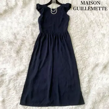 MAISON GUILLEMETTE 프릴 슬리브 백 오픈 원피스
