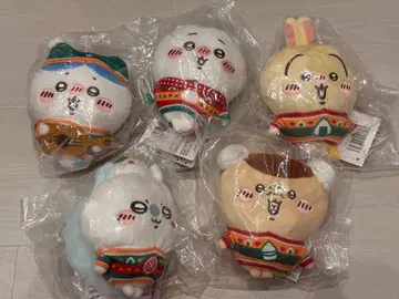 치이카와 에니마이 복권 봉제 인형 키링 5개 세트