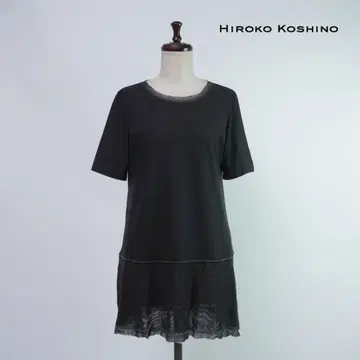 새상품급 히로코코시노 티셔츠 원피스 블랙 사이즈 38*SC45