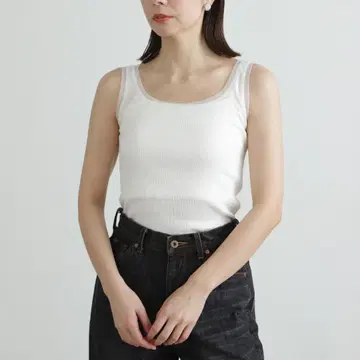 질스튜어트 이너 탱크탑 쉬폰 골지 탱크