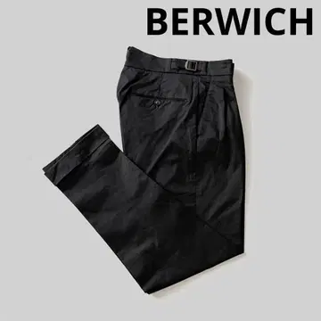 BERWICH 베르위치 스코치 스트레치 코튼 팬츠 블랙