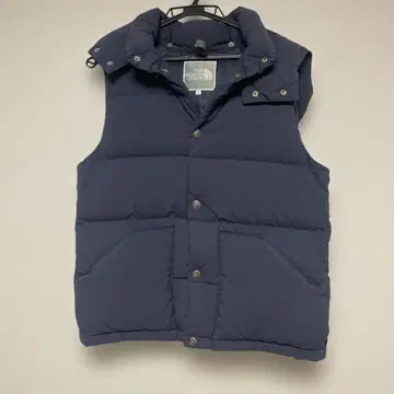 THE NORTH FACE / 네이비 다운 베스트 후드 부착 M 사이즈