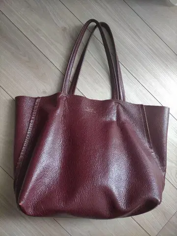 Plus Style 버건디 가죽 토트백