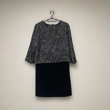NANO universe 블랙과 화이트 트위드 셋업
