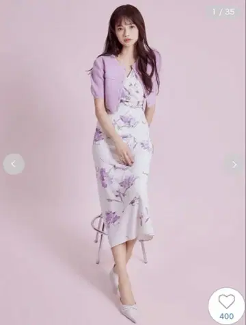 시착만 한 상품 새상품급 페인트 플라워 프린트 원피스 SNIDEL