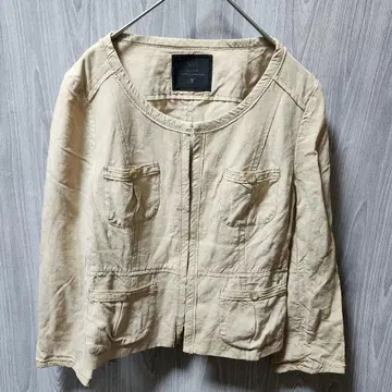 이네드 베이지 노카라 자켓 9호