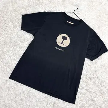 mont-bell 몬타 베어 페이스 티셔츠 프린트 티 블랙 (XL)