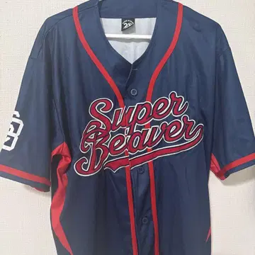 SUPER BEAVER 베이스볼 셔츠 네이비 L 사이즈 미사용