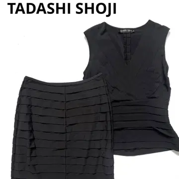 TADASHI SHOJI 타다시 쇼지 셋업 플리츠 상하의 블랙