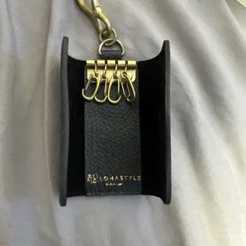 LOHASTYLE 블랙 가죽 키 케이스