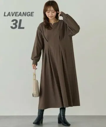 LAVEANGE 허리 턱 양류 원피스 3L