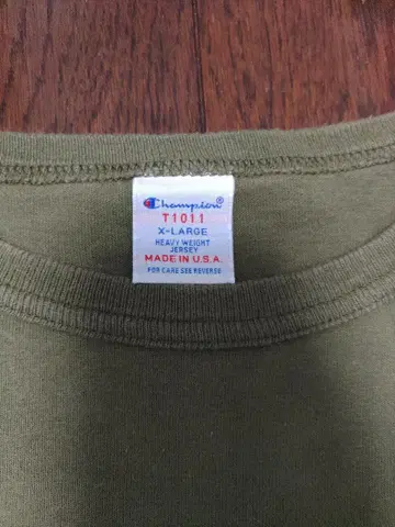 챔피온 T1011 티셔츠 포켓 티 XL 올리브