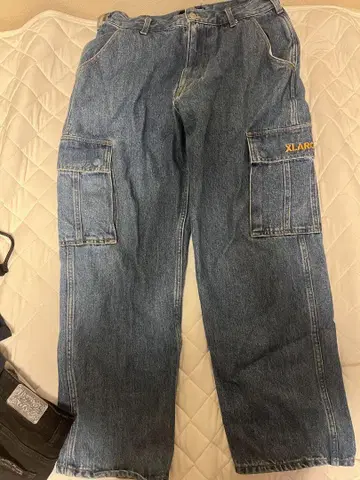 XLARGE 카고 팬츠 데님 블루