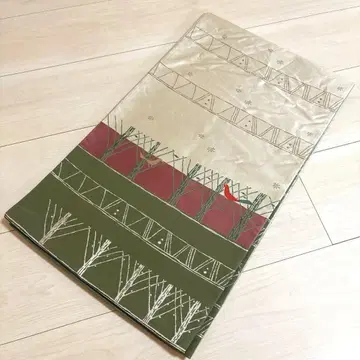 귀여운 새 패턴 후쿠로 오비