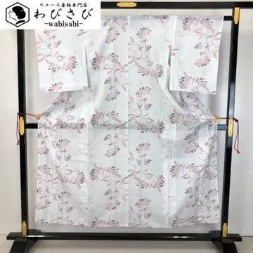 여름 기모노 유카타 꽃 무늬 연한 하늘색 K-4857