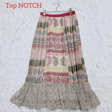 Top NOTCH/티어드 스커트 개성 넘치는 단 하나뿐인 꽃무늬