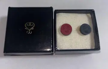 후지이 후미야 빨검 가죽풍 스터드 귀걸이 박스 포함