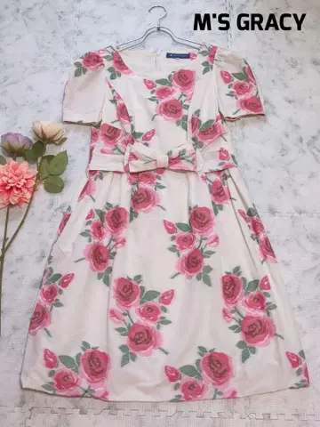 M'S GRACY 엠즈 그레이시 장미 리본 원피스