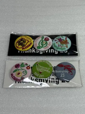 미스터 칠드런 Thanks giving 25 천 자수 배지 미개봉 새상품