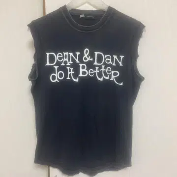 DSQUARED2 데미지 가공 슬리브리스 티셔츠