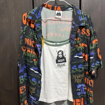 HUF x X-Girl 그래픽 반팔 셔츠 M