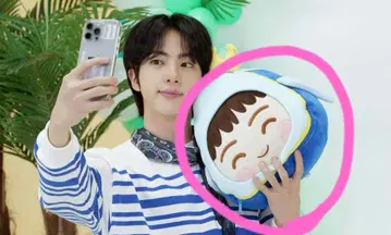 BTS JIN Worldwide handSEOM 담요 쿠션