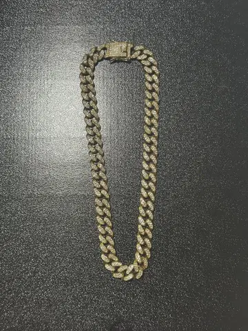 골드 체인 목걸이 다이아몬드풍 45cm 80g