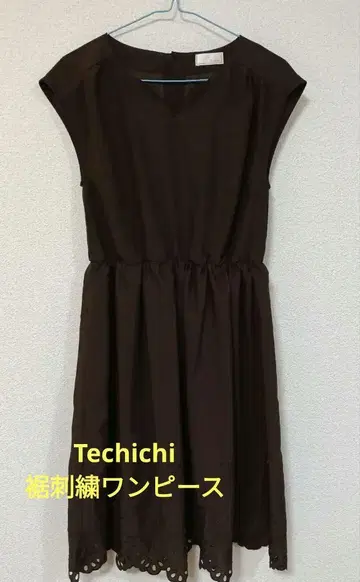 Te chichi 밑단 자수 반팔 원피스