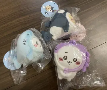 치이카와 수족관 상어 치이카와 오카미 토끼 만보 마스코트 3개 세트