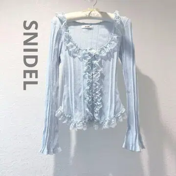 SNIDEL Sustainable 프릴 니트 풀오버